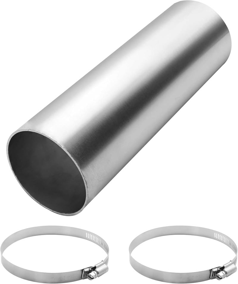 Maigoo Universal 4" (102mm) Outside Diameter Aluminum Intercooler Pipe Air Intake Tube,Polished Brushed Finish (OD 4"- Length (300mm)) - Image 1